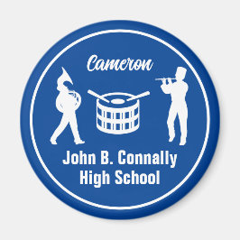 Blue High School Marching Band Personalisiert Magnet