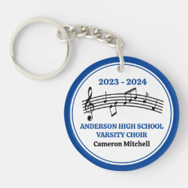 Blue High School Varsity Choir individuell anpassb Schlüsselanhänger