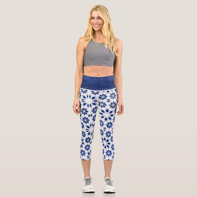 BLUE High Waisted Capris (Vorderseite)