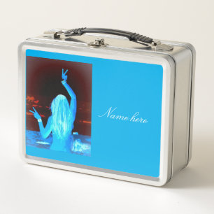Blue Hippie Girl Thunder_Cove Metall Brotdose