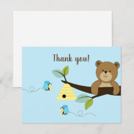 Blue Honey Bear Bumble Bee Bo Flat Vielen Dank für Einladung