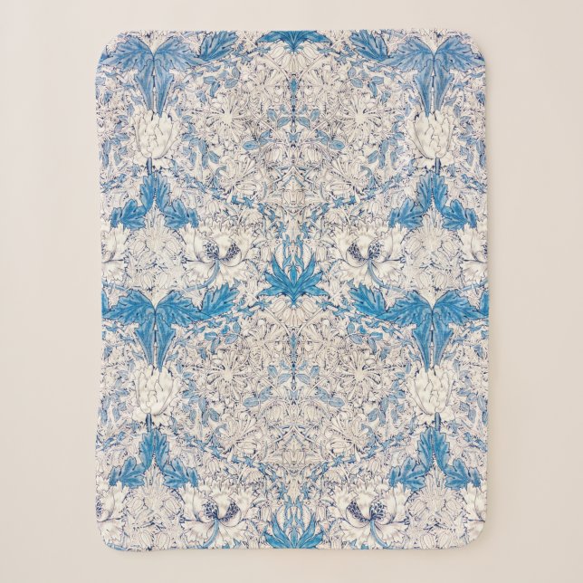 Blue Honeysuckle (von William Morris) Sherpadecke (Vorderseite)