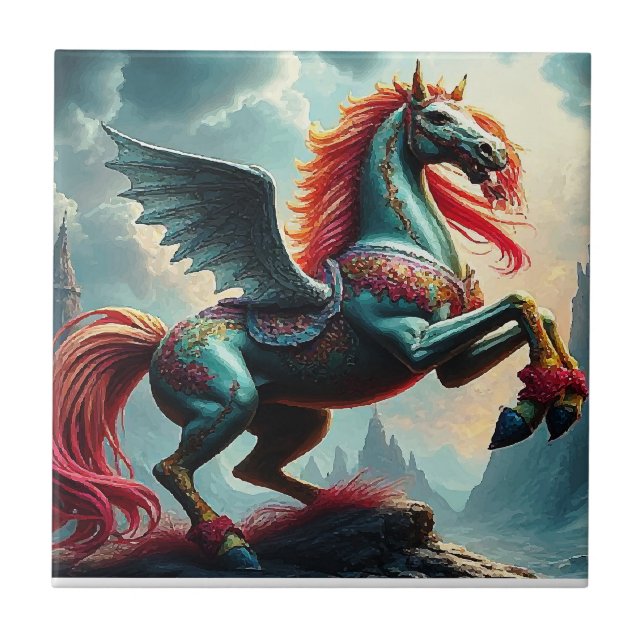 BLUE HORSE FLIESE (Vorderseite)