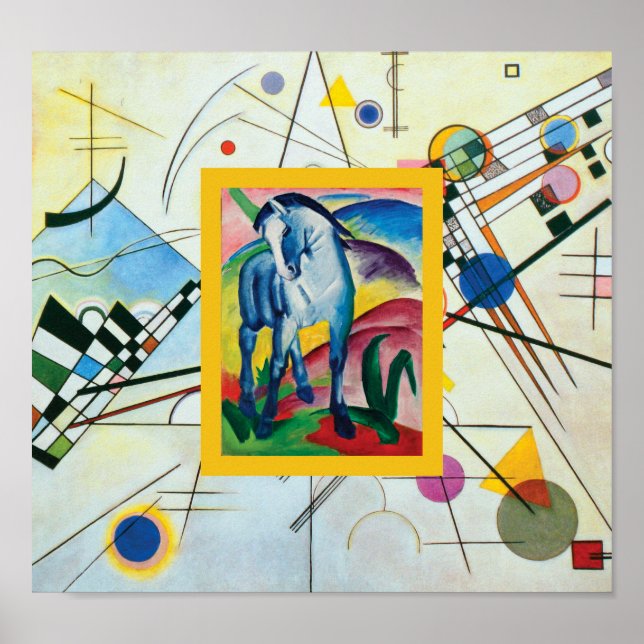 Blue Horse I von Franz Marc Poster (Vorne)