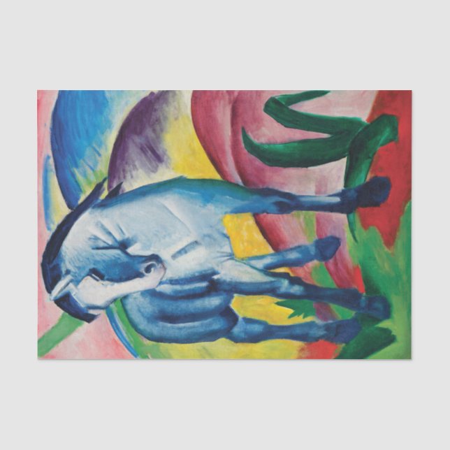 Blue Horse I von Franz Marc Seidenpapier (Vorderseite)