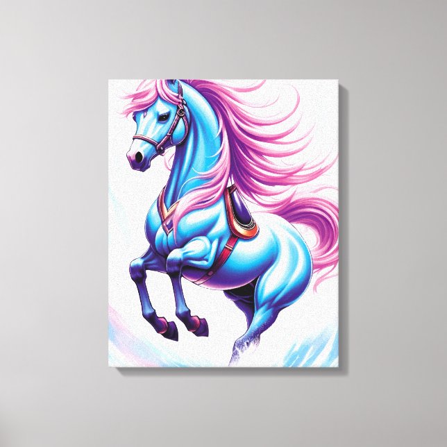 BLUE HORSE LEINWANDDRUCK (Vorderseite)