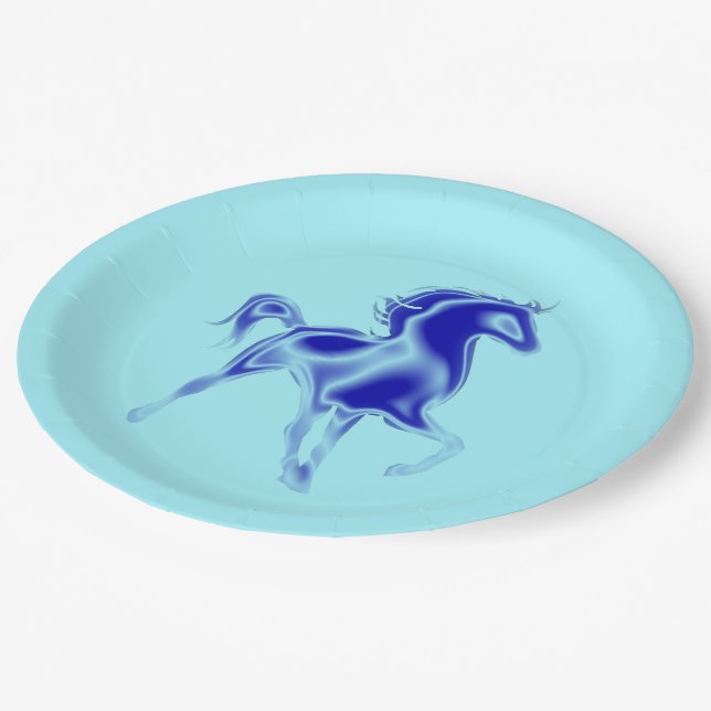 Blue Horse Paper Teller kundenspezifische Farben (Schrägansicht)