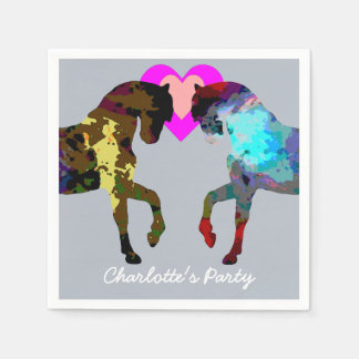 Blue Horses Personalisiert Paper Napkins Serviette