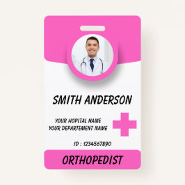 Blue Hospital Logo Employee Photo ID Badge Ausweis