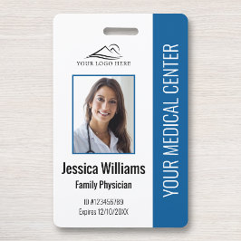 Blue Hospital Medical Employee Foto ID Ausweis