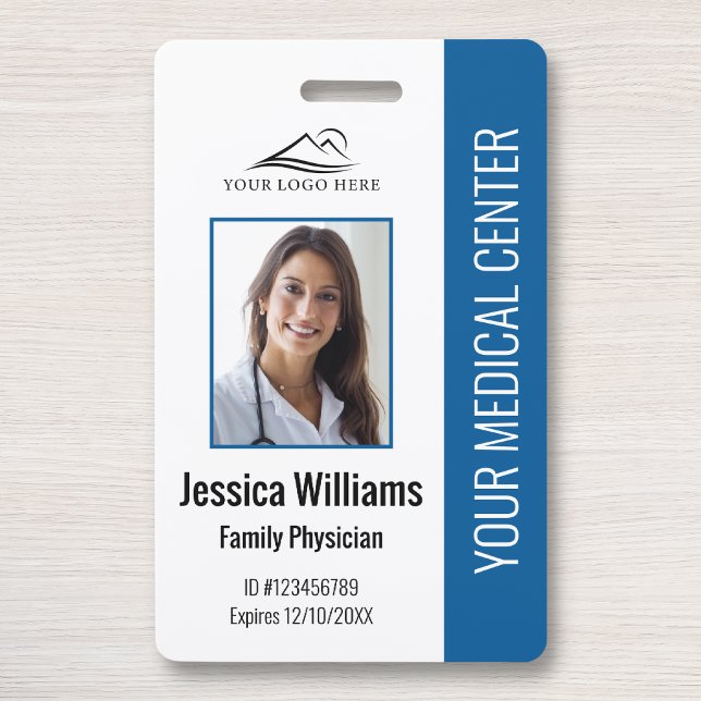 Blue Hospital Medical Employee Foto ID Ausweis (Von Creator hochgeladen)