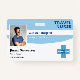 Blue Hospital Mitarbeiter Foto-ID mit Logo Ausweis