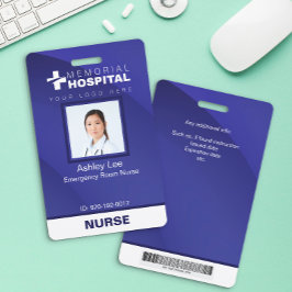 Blue Hospital Personalausweis Abzeichen mit Foto u Ausweis
