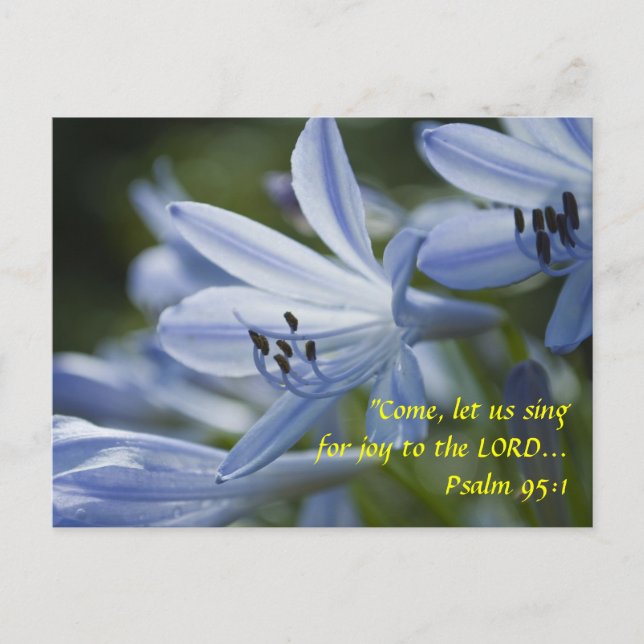 Blue Hosta Trumpets Postkarte (Vorderseite)