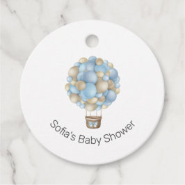 Blue Hot Air Ballon Boy Baby Dusche Geschenkanhänger