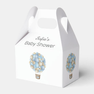 Blue Hot Air Ballon Boy Baby Dusche Geschenkschachtel