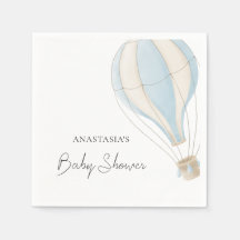 Blue Hot Air Ballon Boy Baby Dusche