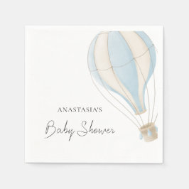 Blue Hot Air Ballon Boy Baby Dusche Serviette