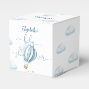 Blue Hot Air Ballon GBoy Baby Shower Vielen Dank Geschenkschachtel