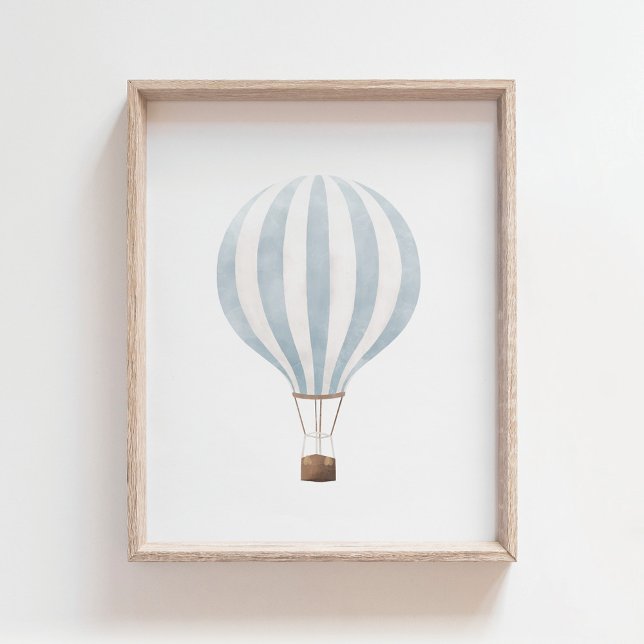 Blue Hot Air Ballon Kinderzimmer Decor Poster (Von Creator hochgeladen)