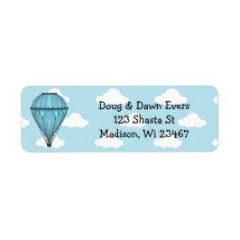 Blue Hot Air Ballon und Wolken