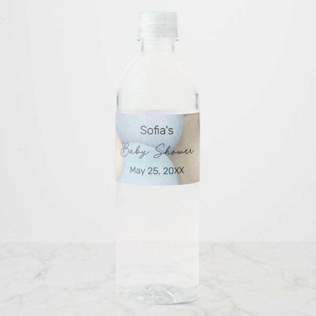 Blue Hot Air Balloon Baby Dusche (Vorderseite)