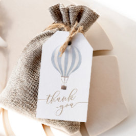 Blue Hot Air Balloon Baby Dusche Vielen Dank Geschenkanhänger