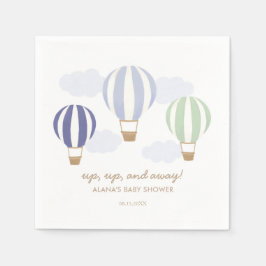 Blue Hot Air Balloons Boy Baby Dusche Serviette