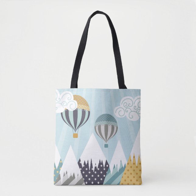 Blue Hot Air Balloons Tasche (Vorderseite)