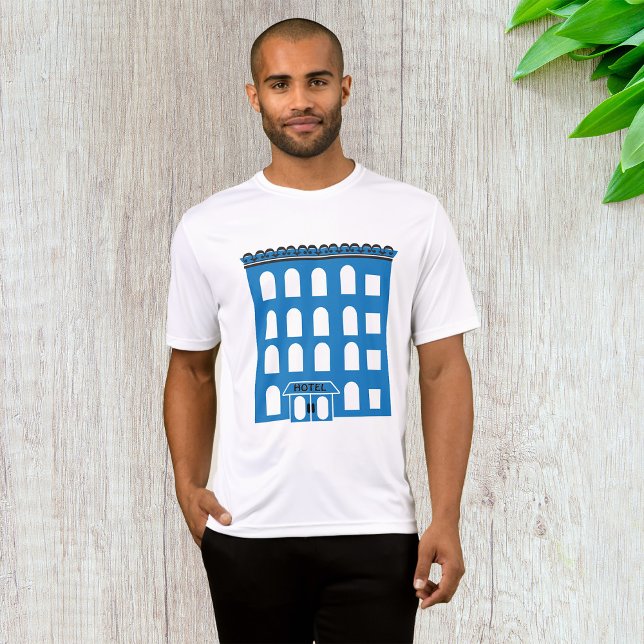 Blue Hotel Gebäude Mens Active T-Shirt (Von Creator hochgeladen)