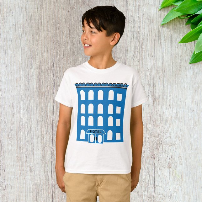 Blue Hotel Gebäude T-Shirt (Von Creator hochgeladen)