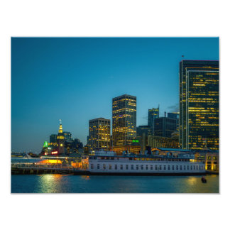 Blue Hour in the City Fotodruck