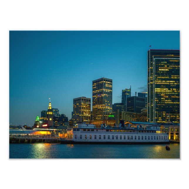 Blue Hour in the City Fotodruck (Vorne)