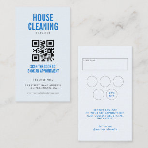 Blue House Clearing Services QR Code Loyalty & Visitenkarte
