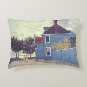 Blue House in Zaandam von Claude Monet Dekokissen