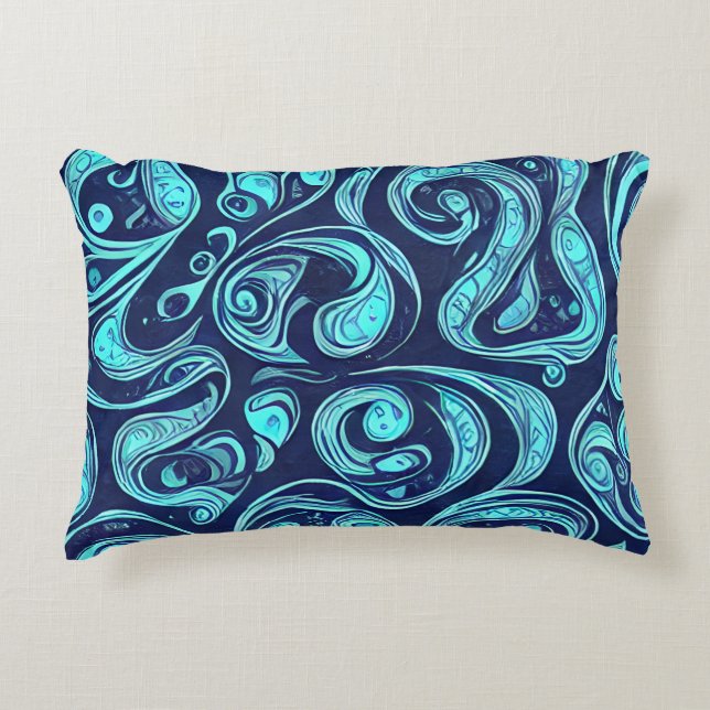 Blue Hues Accent Pillow Dekokissen (Vorderseite)