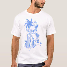 Blue Hula Girl T - Shirt
