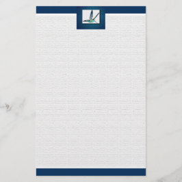 Blue Hummingbird Elegant Briefpapier