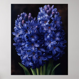 Blue Hyacinth Flowers Art Imprimer Poster