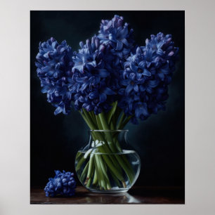 Blue Hyacinth Flowers Art Imprimer Poster