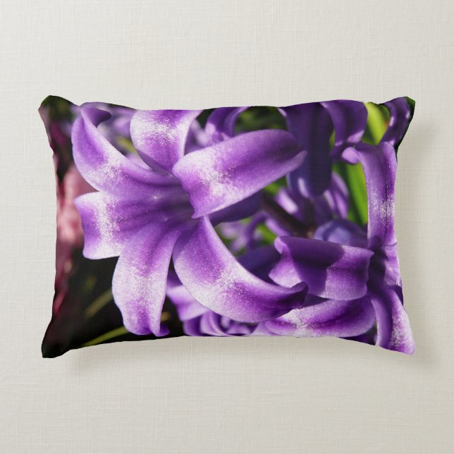 Blue Hyacinth I Spring Floral Dekokissen (Vorderseite)
