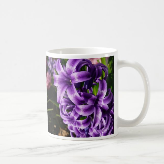 Blue Hyacinth II Spring Floral Kaffeetasse (Rechts)