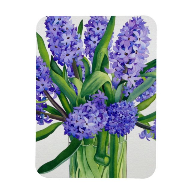 Blue Hyacinths Magnet (Vertikal)