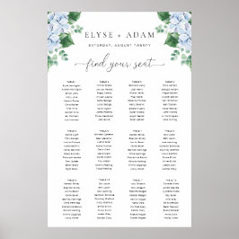 Blue Hydrangea 12 Tafelplakatposter Poster