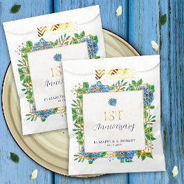 Blue Hydrangea 1. Jahr Party zum Jahrestag Geschenktütchen