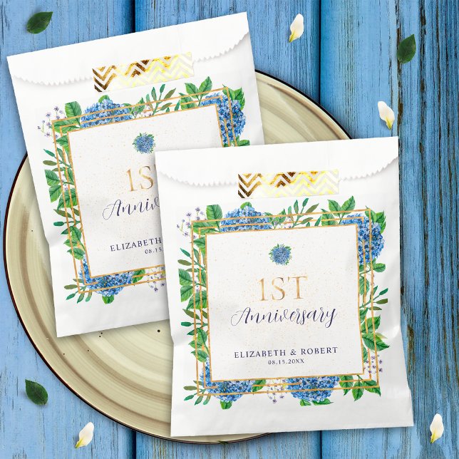 Blue Hydrangea 1. Jahr Party zum Jahrestag Geschenktütchen (Von Creator hochgeladen)