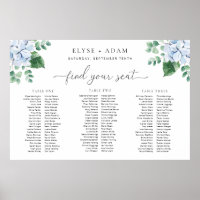 Blue Hydrangea 3 Banquet Table Plan Fotolabine