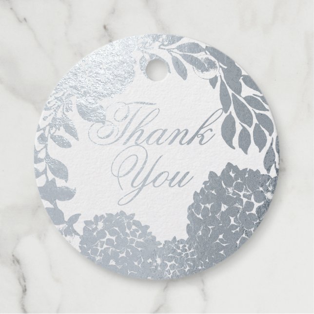 Blue Hydrangea Anspruchsvolle Hochzeit Geschenkanhänger (Vorderseite)
