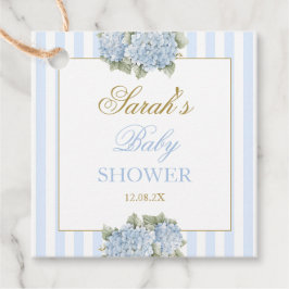 Blue Hydrangea Baby Dusche Geschenkanhänger