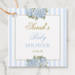 Blue Hydrangea Baby Dusche Geschenkanhänger